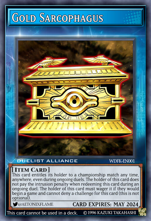 To be presented to the winner of the 2025 Gold Sarcophagus Battle Royale